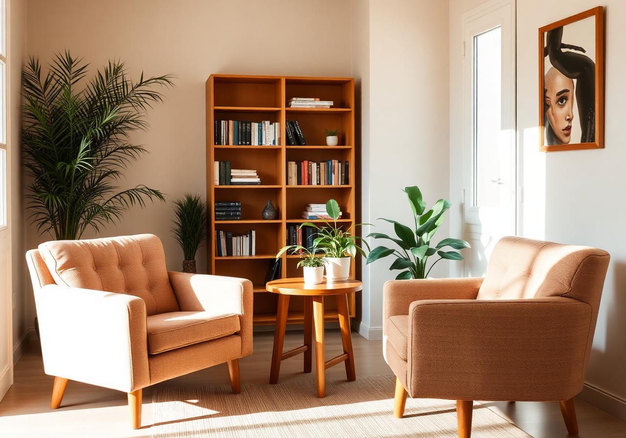 Vue intérieure du cabinet de Toussaint Corticchiato, 21 rue de Rivoli à Ajaccio